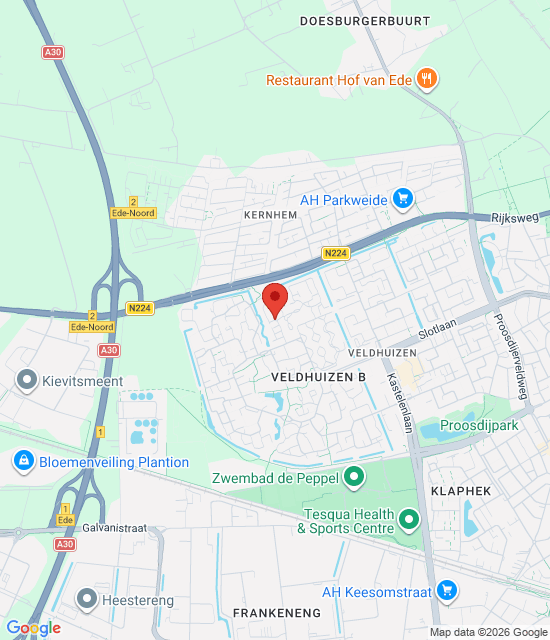 Google maps afbeelding voor Nieuwe locatie toegevoegd
